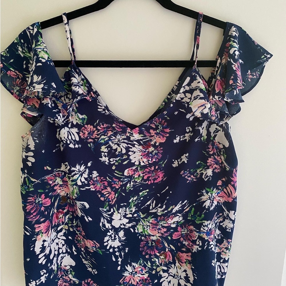 Gorgeous floral cold shoulder tank from Design Lab.
